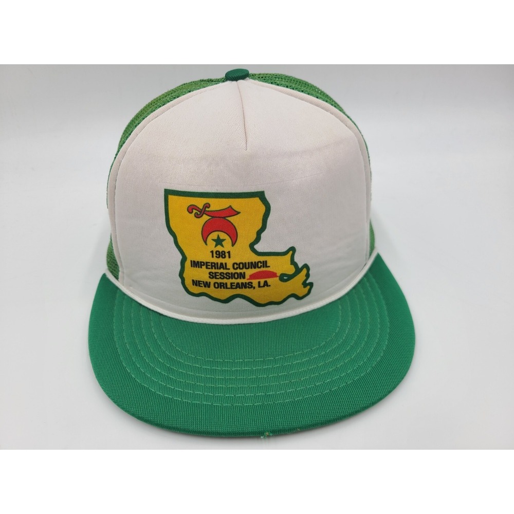 Vintage 1981 Imperial Council Session New Orleans AEAONMS Mesh Snapback Hat Cap